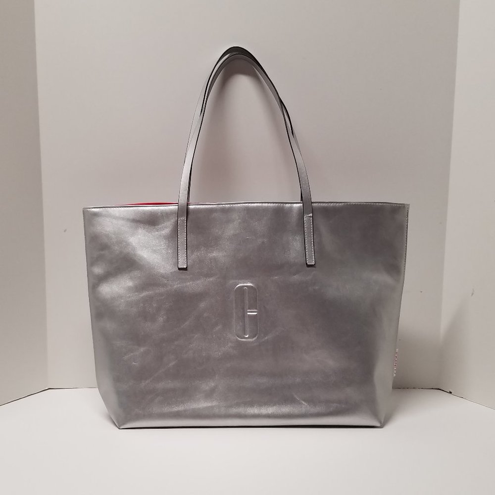 Clinique Silver Metallic Lightweight Tote - Large